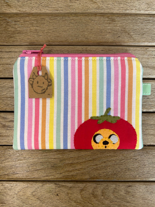 Hand made adventure time Jake the dog Strawberry pouch/coin purse