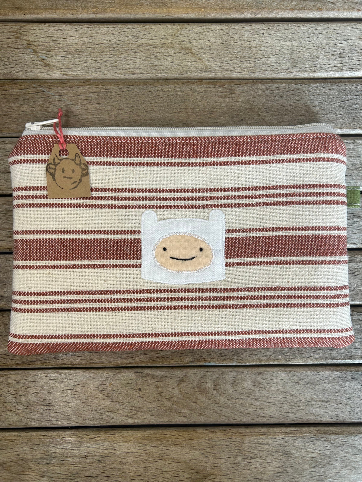 Hand made adventure time finn the human pouch/pencil case