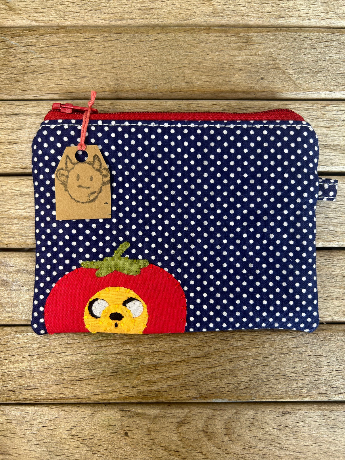 Hand made adventure time Jake the dog Strawberry pouch/coin purse