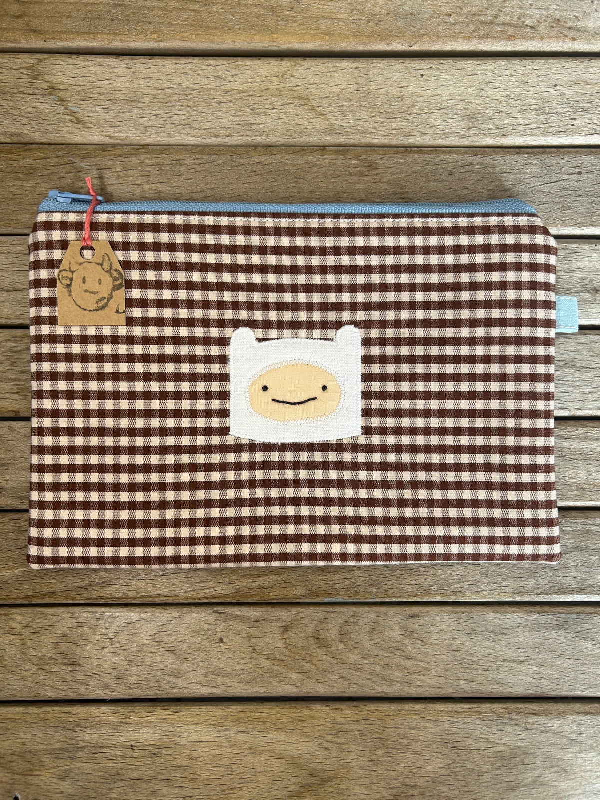 Hand made adventure time finn the human pouch/pencil case