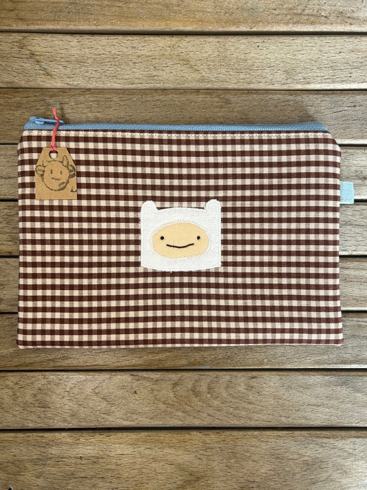 Hand made adventure time finn the human pouch/pencil case