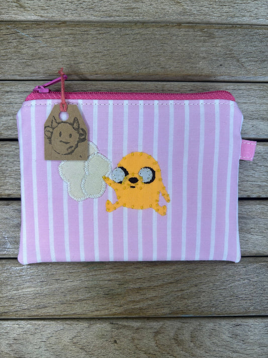 Hand made adventure time Jake the dog with popcorn pouch/coin purse