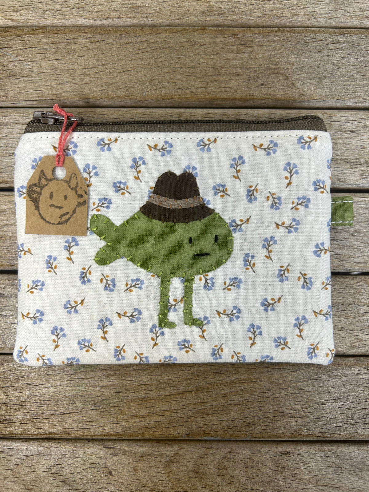 Hand made adventure time woobeewoo villager pouch/coin purse
