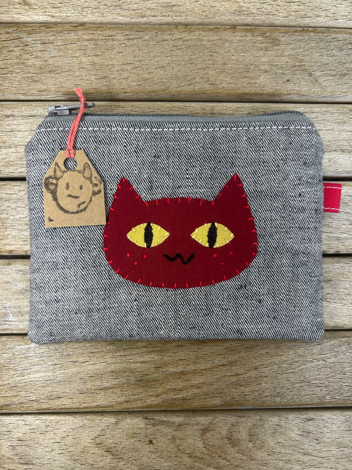 Hand made adventure time Marceline's cat sweater pouch/coin purse