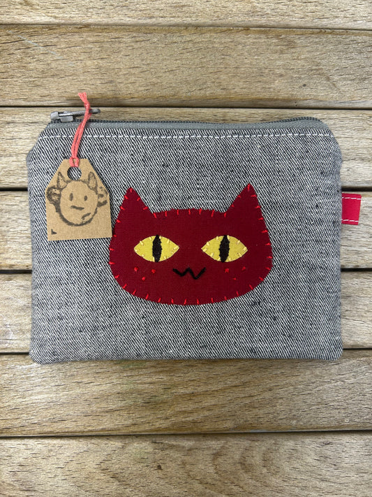 Hand made adventure time Marceline's cat sweater pouch/coin purse