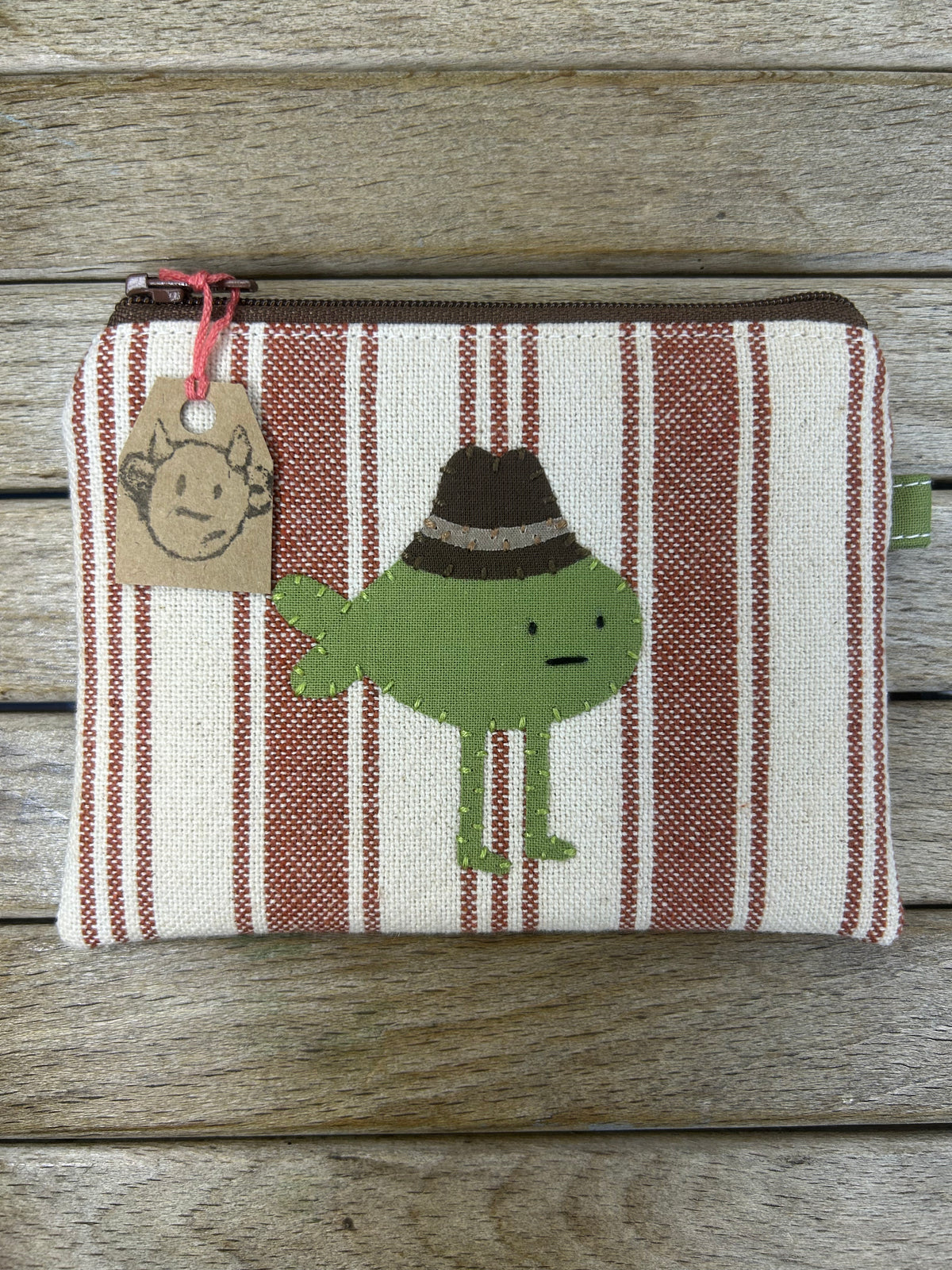 Hand made adventure time woobeewoo villager pouch/coin purse