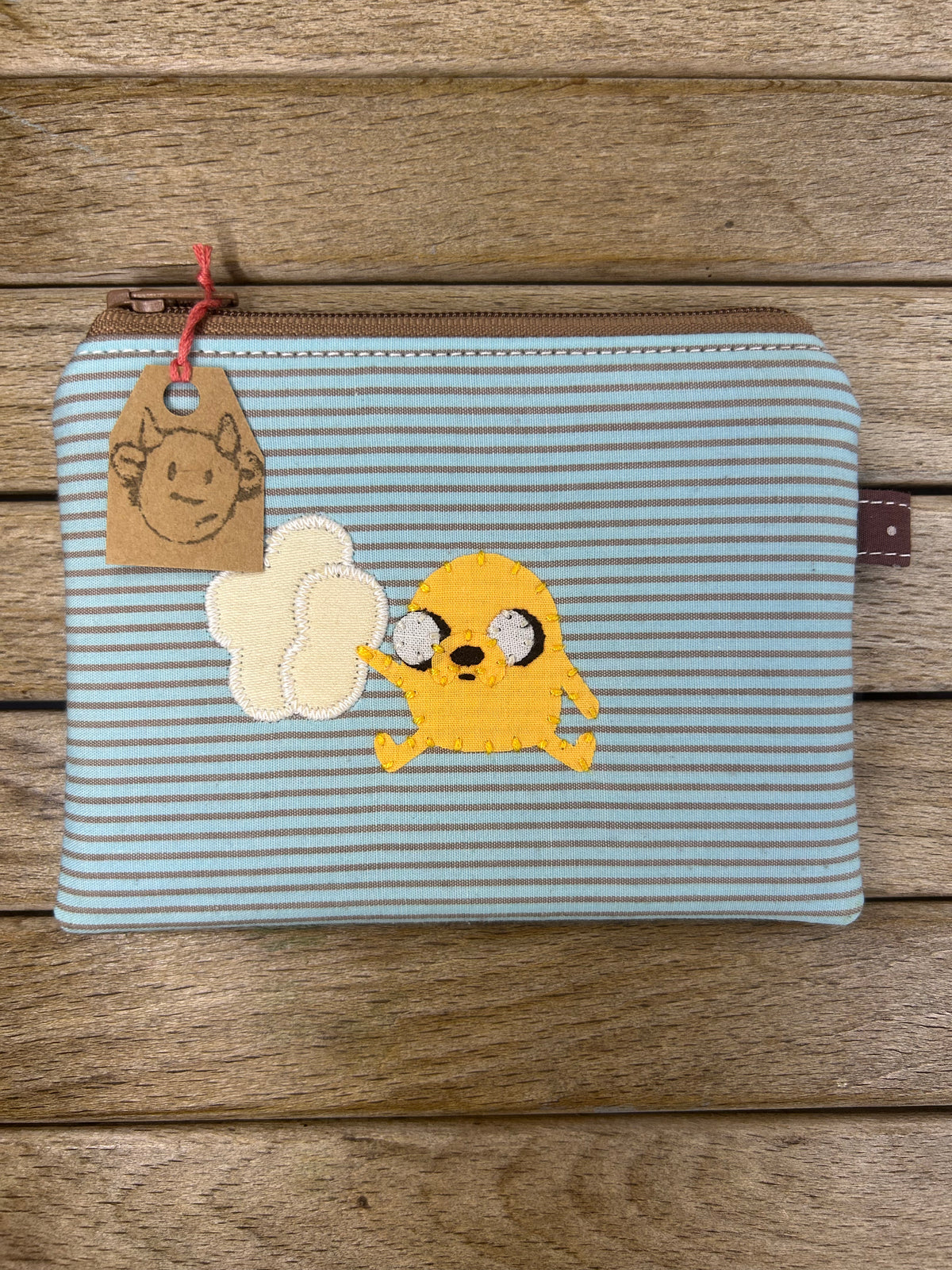 Hand made adventure time Jake the dog with popcorn pouch/coin purse