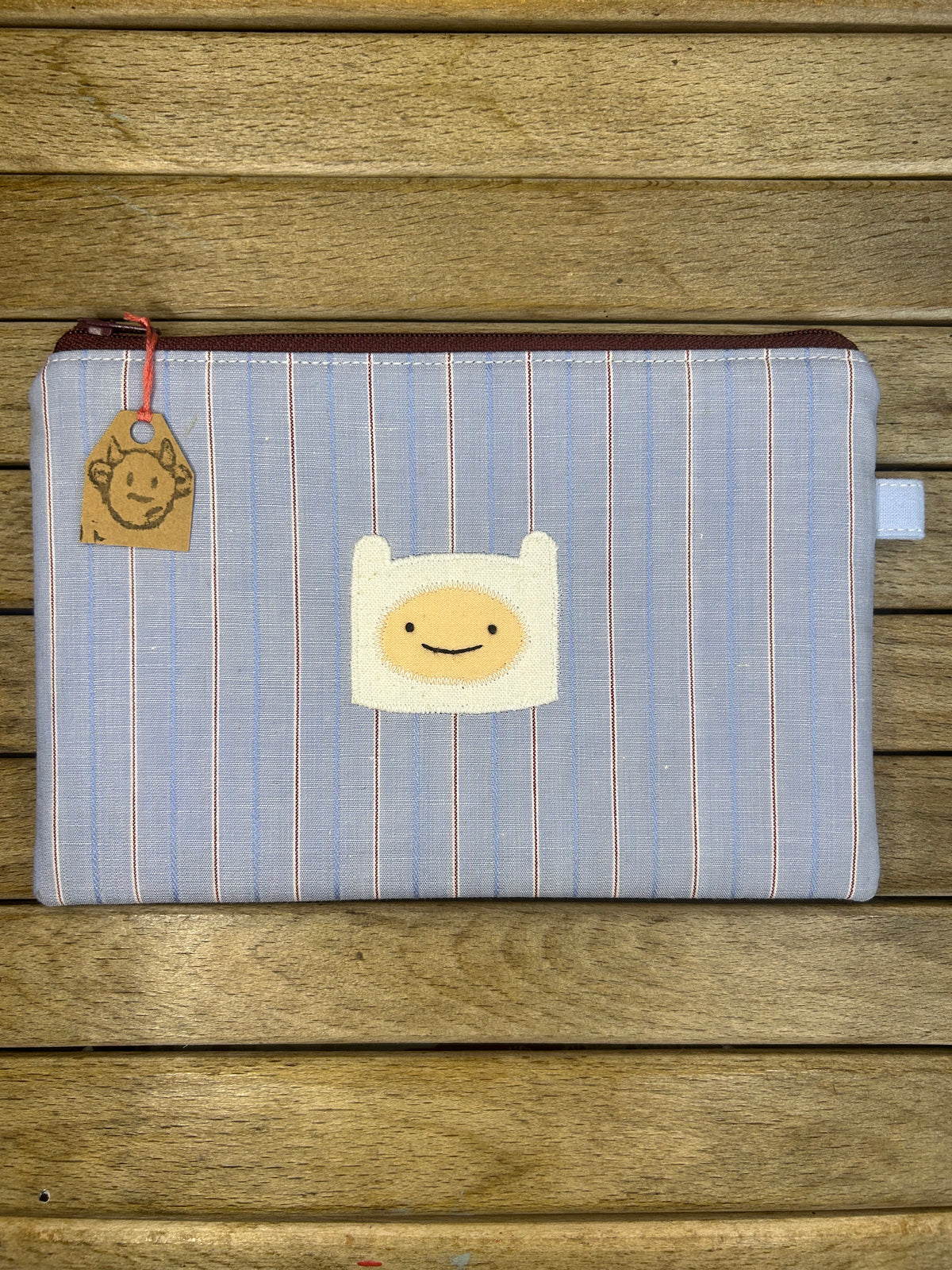 Hand made adventure time finn the human pouch/pencil case