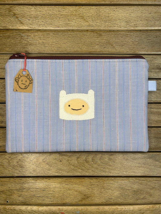 Hand made adventure time finn the human pouch/pencil case