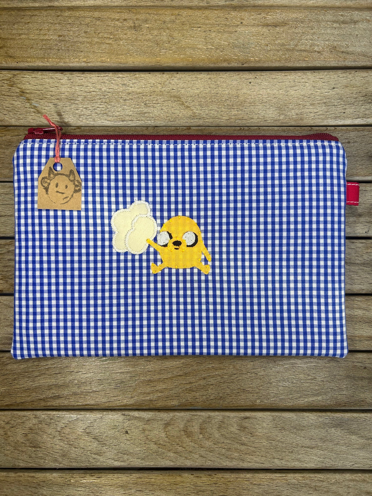 Hand made adventure time Jake the dog with popcorn pouch/pencil case