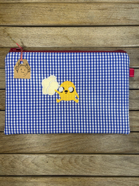 Hand made adventure time Jake the dog with popcorn pouch/pencil case