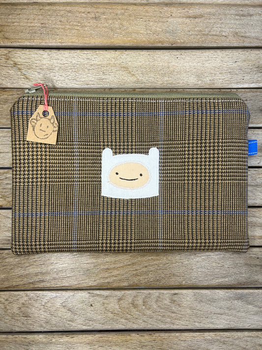 Hand made adventure time finn the human pouch/pencil case